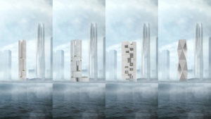 spatial practice architecture office Los Angeles Hong Kong Hengqin exchange square mixused tower zhuhai china process massing studies