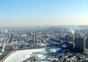 spatial practice architecture office Los Angeles Hong Kong aquatic residential tower shenyang china winter site aerial