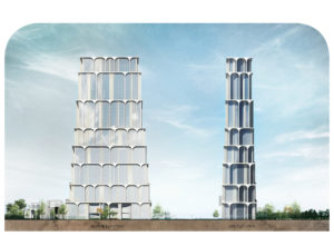 spatial practice architecture office Los Angeles Hong Kong arcade residential tower kaohsiung taiwan elevations