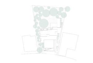 spatial practice architecture office Los Angeles Hong Kong cascading residence hills los angeles usa roof plan trees